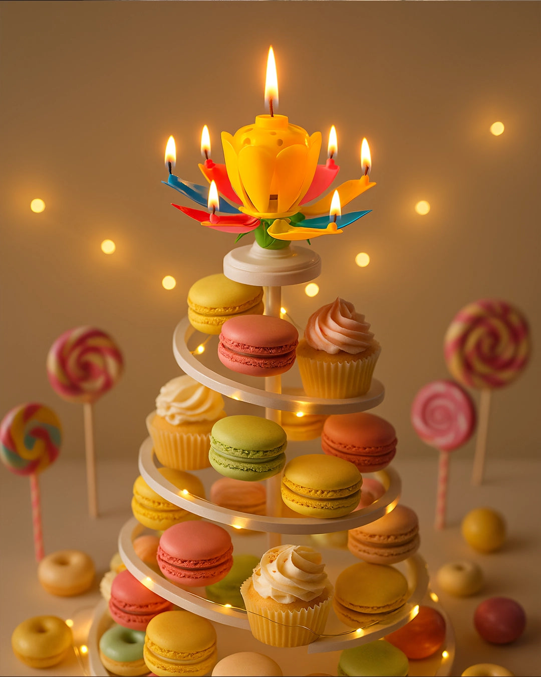 Vela Flor de Cumpleaños Mágica