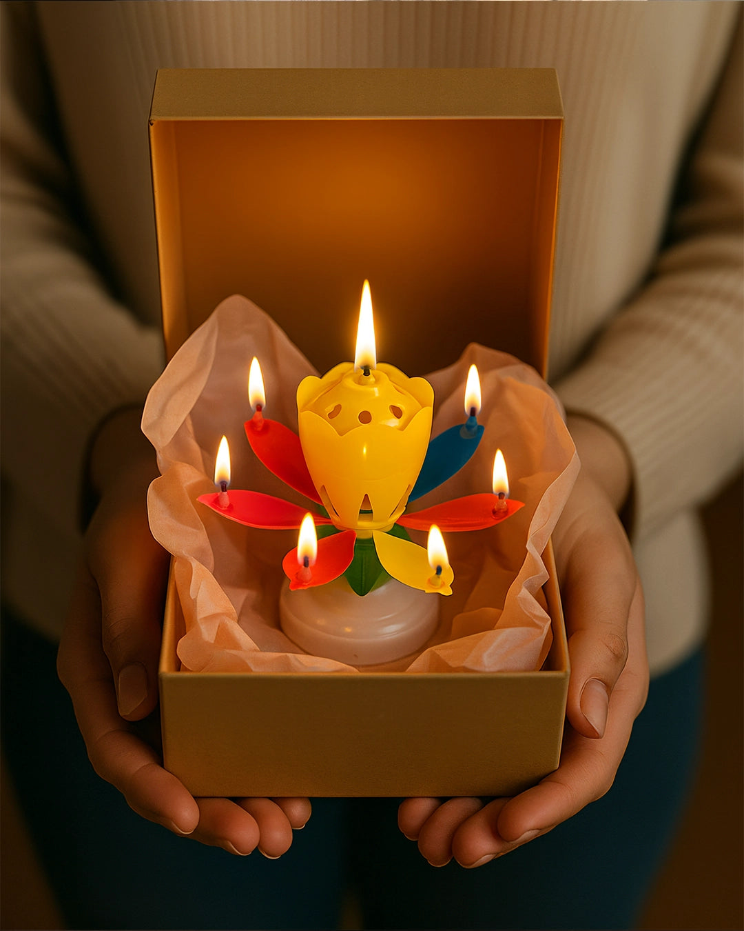 Vela Flor de Cumpleaños Mágica