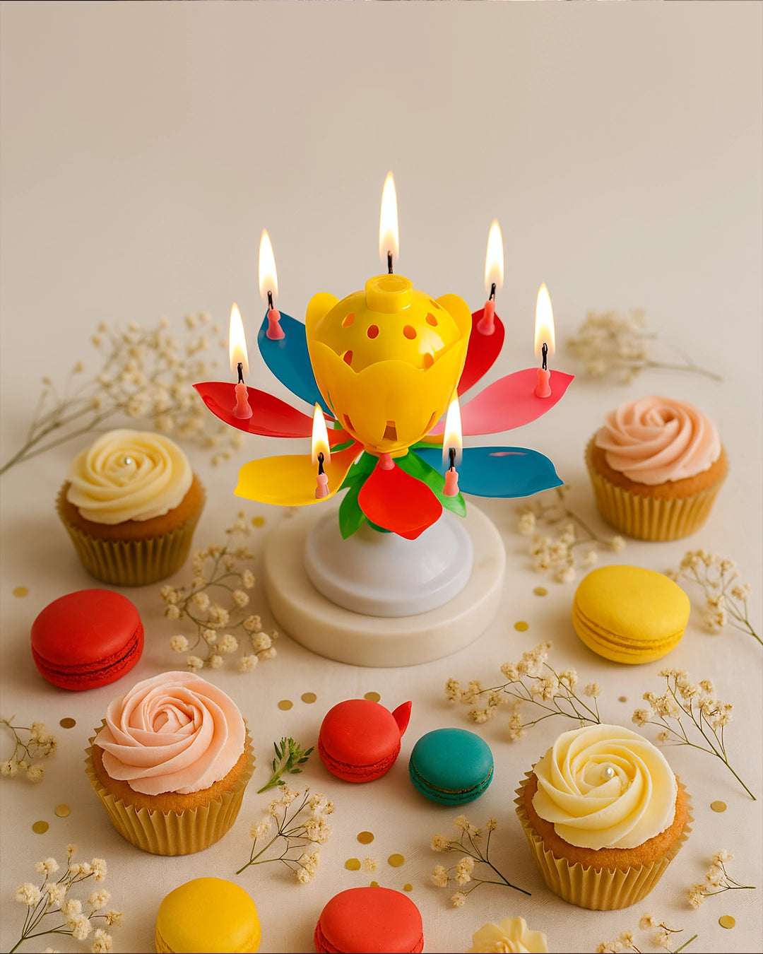 Vela Flor de Cumpleaños Mágica